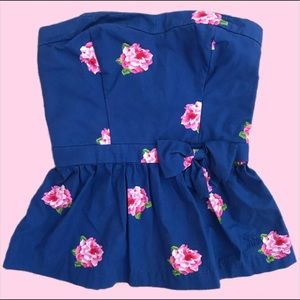 Abercrombie Strapless Floral Top